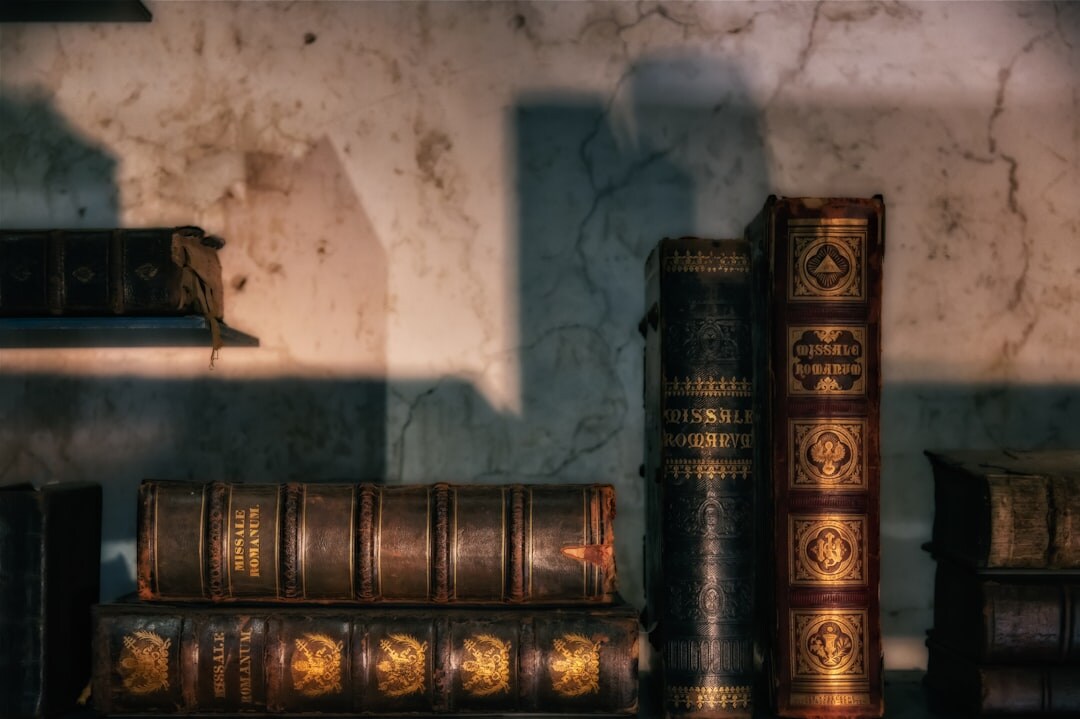 stack of old books